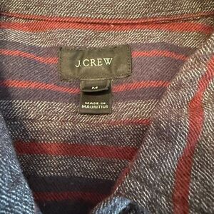 J.Crew Red and Blue Striped Flannel
